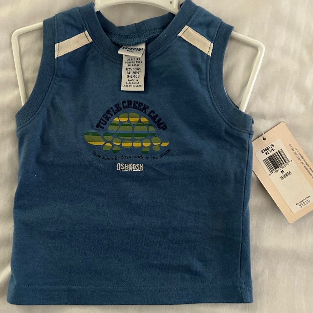 NWT OshKosh Sleeveless Top – Size 3-6 Months – Turtle Creek Camp